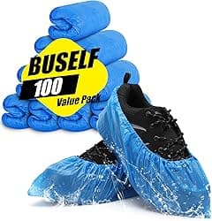 Shoe Covers Disposable Non Slip for Indoors 100 Pack(50 pairs) Recyclable Shoe Booties Waterproof Shoe & Boot Covers Durable Shoe Protectors Covers One Size Fits Most Blue - Amazon.ae Price Tracker