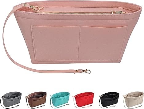 Soyizom Felt Handbag Organiser Purse Organiser Felt Insert Bag Organisers Multi Pockets Tote Bag in Bag for Women,Pink-L - Amazon.ae Price Tracker