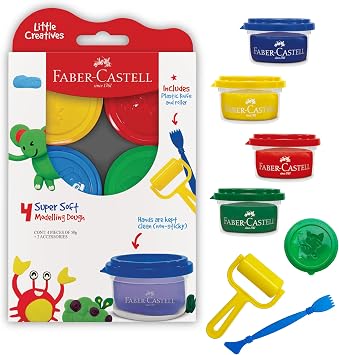 Faber-Castell Little Creatives Modeling Dough Set 4-Pieces 50 g, Multicolor - Amazon.ae Price Tracker