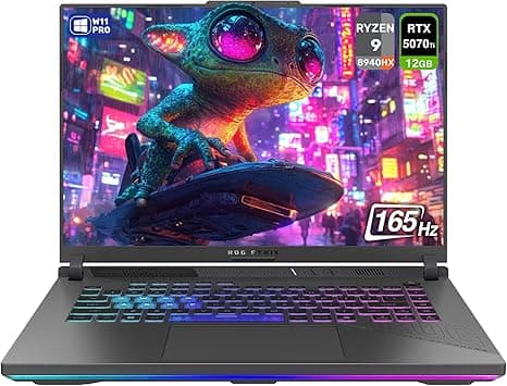 ASUS ROG Strix G16 Gaming Laptop, AMD Ryzen 9-8940HX, 32 GB DDR5 RAM, 1 TB PCIe SSD, 16" WUXGA (1920x1200) 165Hz Display, Nvidia G-Force RTX 5070Ti, 4-Zone RGB Backlit Keyboard, W11 Pro, Eclipse Grey - Amazon.ae Price Tracker