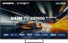Skyworth 86X8700G 86-inch 4K UHD Mini QLED Smart Google TV - 144Hz | Dolby Vision & Atmos | HDR10+ |DVB-T/T2/S2| 4x HDMI 2.1 (VRR/ALLM) | 32GB Storage | AI Voice Control-Ultimate Big Screen Experience - Amazon.ae Price Tracker