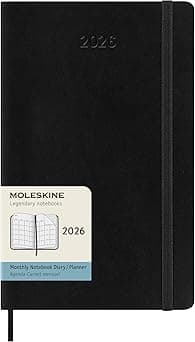 Moleskine 12 Month Monthly Large Black Soft - Amazon.ae Price Tracker