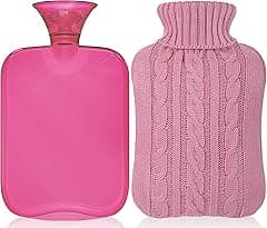 Attmu Hot Water Bottle with Cover Knitted, Transparent Hot Water Bag 2 Liter - Pink - Amazon.ae Price Tracker