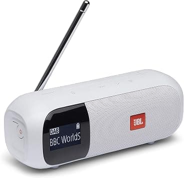 JBL Tuner 2 Portable Radio, Bluetooth Speaker with DAB and FM Radio, 12 Hours of Wireless Music, White - Amazon.ae Price Tracker