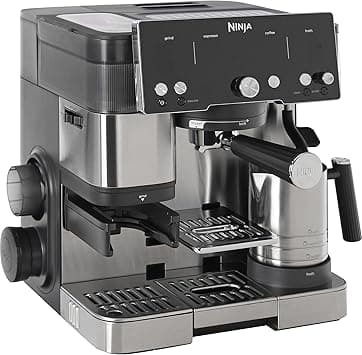 Ninja Luxe Essential 2-in-1 Coffee Maker, Latte, Cappuccino & Espresso Maker with Built-in Coffee Grinder & Milk Frother, Easy to Use, 2 Automated Frothing Modes, Silver, ES501EU - Amazon.ae Price Tracker