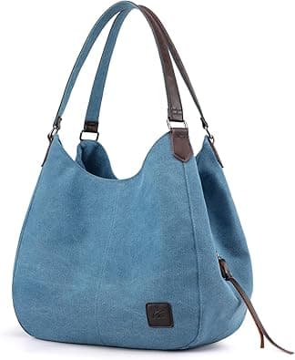 DOURR Women's Multi-pocket Shoulder Bag Fashion Cotton Canvas Handbag Tote Purse - Amazon.ae Price Tracker