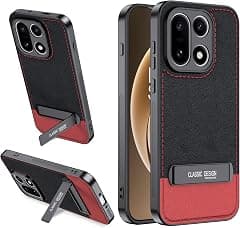 Lemxiee Case for OnePlus 15 Case with Stand, Foldable, Non-Slip, Anti-Fingerprint, Soft Silicone + PU Leather + Metal Stand - Amazon.ae Price Tracker