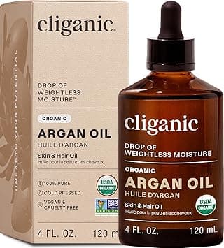 Cliganic USDA Organic Argan Oil, 100% Pure | for Hair, Face & Skin | Natural Cold Pressed Carrier Oil, Imported from Morocco - Amazon.ae Price Tracker