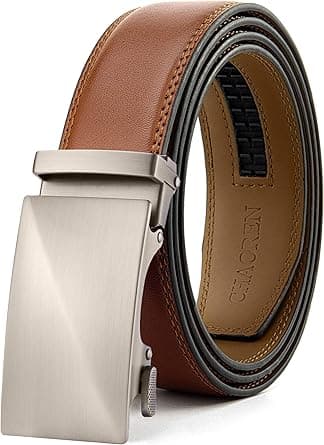 CHAOREN Belts for Men - Mens Belt Leather 1 3/8" for Jeans - Micro Adjustable Ratchet Belt Fit Everywhere - Amazon.ae Price Tracker