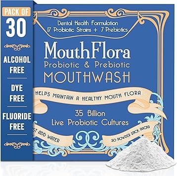 Probiotic & Prebiotic Mouthwash | Dental Health Formulation | 17 Probiotic Strains + 7 Prebiotics | 35 Billion CFUs | Concentrated Powder Formulation | 30 Pack - Amazon.ae Price Tracker