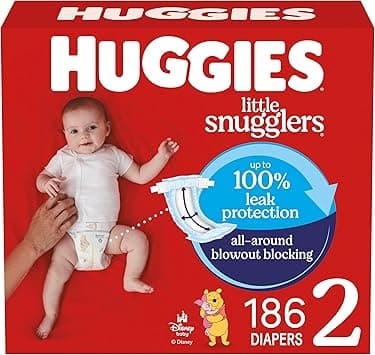 Huggies Size 2 Diapers, Little Snugglers Baby Diapers, Size 2 (12-18 lbs), 186 Count (3 Packs of 62), Packaging May Vary - Amazon.ae Price Tracker