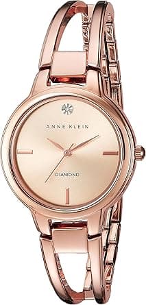 Anne Klein Women's Genuine Diamond Dial Bangle Watch - Amazon.ae Price Tracker