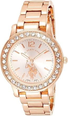 U.S. Polo Assn. Women's Quartz Watch, Analog Display and Gold Plated Strap USC40330 - Amazon.ae Price Tracker