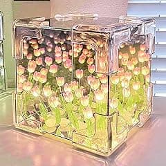 Excefore DIY Tulip Night Light, 21 Flowers Cloud Mirror Tulip Lamp, Infinity Mirror Lights, Light and Mirror 2 in 1 Portable LED Bedside Lamps, Flower Girl Gifts for Friends Couple Birthday - Amazon.ae Price Tracker