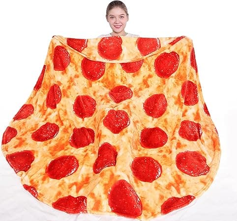 mermaker Pizzas Blanket 2.0 Double Sided 60 inches, Novelty Realistic Pizzas Food Blanket for Kids and Adult, 285 GSM Soft Pepperoni Pizzas Blanket, Funny Gifts for Teen Boy and Girl Gifts - Amazon.ae Price Tracker