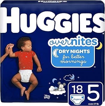 HUGGIES OverNites Diapers, Size 5 (27+ lb.), 18 ct, Overnight Diapers, Jumbo Pack (Packaging May Vary) - Amazon.ae Price Tracker