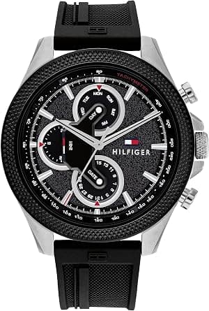 Tommy Hilfiger Men's Stainless Steel Racing-Inspired Watch (Model 1792082), Black - Amazon.ae Price Tracker