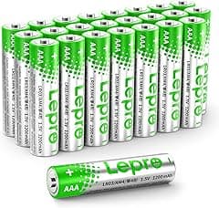 Lepro AAA Alkaline Batteries 24 Pack, 1200mAh Triple A Battery with Anti-Leakage Technology, High Capacity, Long Lasting Power, 1.5 Volt LR03 MN2400 AAA Battery Pack for Clocks Remotes Mouse Torch - Amazon.ae Price Tracker