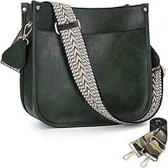 HKCLUF Crossbody Bags for Women Trendy Vegan Leather Hobo Handbags With 2PCS Adjustable Guitar Strap Shoulder Bucket Bags - Amazon.ae Price Tracker