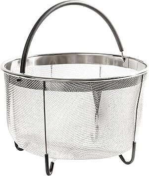 Instant Pot Accessories Steamer Mesh Basket Stainless steel Good for cooking, boiling and frying Eggs, Vagetables and pasta, Fits a 8 quart pressure cooker (8QT) - Amazon.ae Price Tracker
