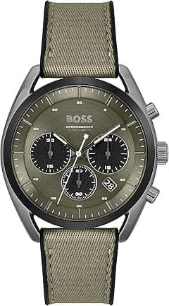 BOSS TOP MENS GREEN DIAL BLACK SILICONE - Amazon.ae Price Tracker