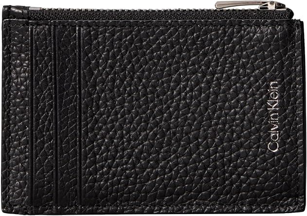 Calvin Klein FOIL EMBOSS N/S ZIP Mens Cardholder, Black, OS - Amazon.ae Price Tracker