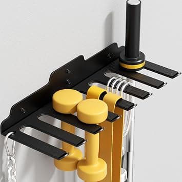 JNIHEEP Gym Storage Rack with Protective Pad Designed,Resistance Bands Storage Hanger Gym Home Equipment Storage Rack Wall Mount Multi-Purpose Heavy Duty Gym Rack for Exercise Bands,Barbells - Amazon.ae Price Tracker