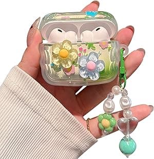 for Airpod Pro 3 Case 2025 Cute Aesthetic 3D Flower with Keychain Clear TPU Protective Cover Compatible with AirPods Pro 3rd Generation Case for Girls Women (Floral Blue Yellow) - Amazon.ae Price Tracker