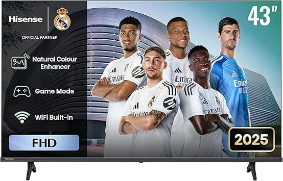 Hisense 43-Inch Full HD Smart TV, VIDAA OS with Netflix/YouTube/Prime, Natural Colour Enhancer, Dolby Digital Sound, Game Mode – Best TV for Bedroom, Living Room or Small Spaces (43A4Q - 2025 Model) - Amazon.ae Price Tracker