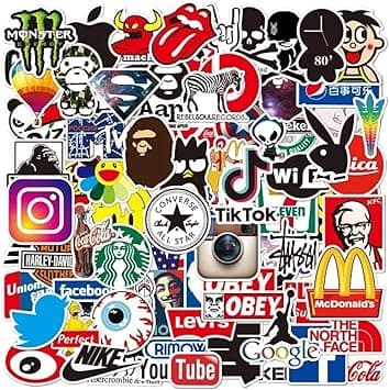 100pcs Waterproof Stickers Pack for Fashion Laptop Decals Water Bottle Cars Motorcycle Bicycle Bumper Skateboard Luggage Phone Case DIY Decoration Logo Books (Diffrent Color) - Amazon.ae Price Tracker