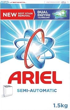 Ariel Laundry Powder Detergent with Dual Enzyme Technology, Original Scent, Suitable for Semi-Automatic Machines, 1.5 Kg - Amazon.ae Price Tracker