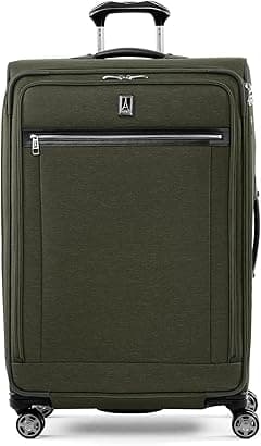 Travelpro Platinum Elite Softside Expandable Checked Luggage, 8 Wheel Spinner Large Suitcase, TSA Lock, Men and Women - Amazon.ae Price Tracker