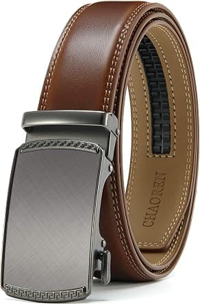 CHAOREN Belts for Men - Mens Belt Leather 1 3/8" for Jeans - Micro Adjustable Ratchet Belt Fit Everywhere - Amazon.ae Price Tracker