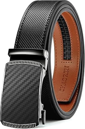 CHAOREN Belts for Men - Mens Belt Leather 1 3/8" for Jeans - Micro Adjustable Ratchet Belt Fit Everywhere - Amazon.ae Price Tracker