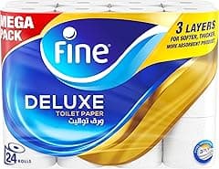 Fine Deluxe Toilet Tissues Paper 24 Rolls, 140 sheets x 3 Ply - Amazon.ae Price Tracker