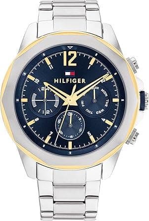 Tommy Hilfiger Analogue Multifunction Quartz Watch for Men with Stainless Steel or Leather Bracelets - Amazon.ae Price Tracker
