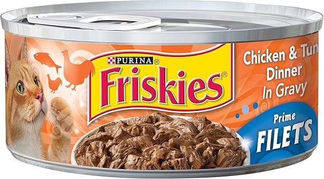 Purina Friskies Prime Filets Chicken & Tuna In Gravy Canned Cat Food 5.5 Oz. (24 Cans) - Amazon.ae Price Tracker