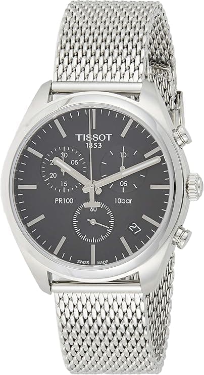 Tissot Men's PR 100 Chronograph - T1014171105101 Silver/Grey One Size - Amazon.ae Price Tracker
