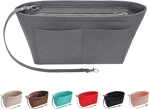 Soyizom Felt Handbag Organiser Purse Organiser Felt Insert Bag Organisers Multi Pockets Tote Bag in Bag for Women,Grey-L - Amazon.ae Price Tracker