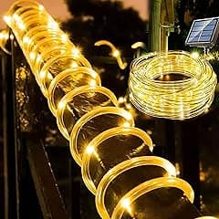 Uoexziyi Solar Rope Lights Outdoor,12M 100 LED Solar String Lights Tube Lights,Waterproof Solar Powered Fairy Lights with 8 Adjustable Modes for Outdoor Decoration(Warm) - Amazon.ae Price Tracker