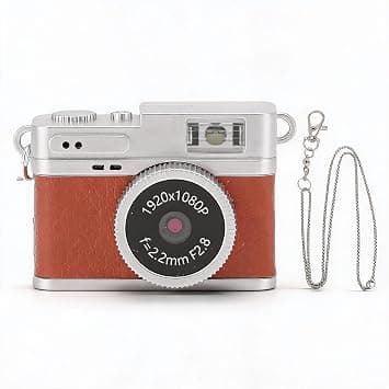 كاميرا رقمية صغيرة ريترو 1080P مع شاشة 0.96 بوصة وميدالية مفاتيح ومنفذ USB-C بنية | Mini Retro Digital Camera 1080P FHD Keychain Cam 0.96 Inch Display Brown - Amazon.ae Price Tracker
