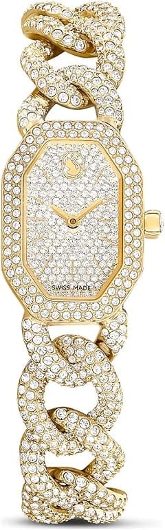 Swarovski Dextera Chain Watch Swiss Made, Crystal Bracelet, Gold Tone, Gold-Tone Finish 5668854 - Amazon.ae Price Tracker