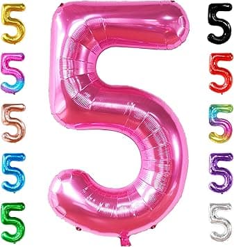 KatchOn, Giant Hot Pink 5 Balloon Number - 40 Inch | 5th Birthday Balloons For 5th Happy Birthday Decorations | Five Number Balloons For Pink Party Happy Anniversary Decorations - Amazon.ae Price Tracker