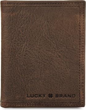 Lucky Brand Men's Double-Stitched Leather L-Fold Wallet with RFID Blocking Lining, 9 Card Slots and Bill Pocket, Brown, One Size, Brown, One size - Amazon.ae Price Tracker