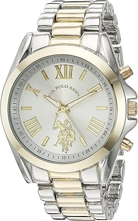 U.S. POLO ASSN. Women's Quartz Watch, Analog Display and Gold Plated Strap USC40117 - Amazon.ae Price Tracker