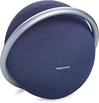 Harman Kardon Onyx Studio 8 Portable Stereo Bluetooth Speaker, Superior Sound Performance, Elegant Design, Self-Tuning, 8 Hours Battery, Eco-Friendly Materials, Built-In Dual Mic - Blue, HKOS8BLUUK - Amazon.ae Price Tracker