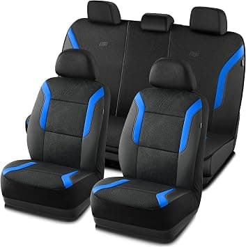 Skechers Memory Foam™ Car Seat Covers, Air-Cool Mesh, Thick Seat Covers, Complete Set, Airbag-Compatible, Comfort and Protection for Most Cars, Vans, Trucks, SUVs (Blue) - Amazon.ae Price Tracker