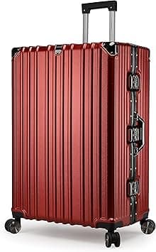 Cabin Pro Light Weight Aluminum Frame Fashion Trolley Luggage Polycarbonate Hard Case Checked Luggage with 4 Quite 360° Double wheels, CP001 (Checked Luggage 28-Inch, Maroon) - Amazon.ae Price Tracker