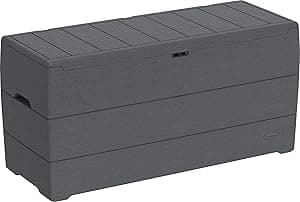 Cosmoplast Plastic Cedargrain Deck Storage Box 270 Liters For Indoors And Outdoors, Dark Grey - Amazon.ae Price Tracker