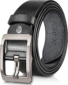 OVEYNERSIN Men Belt - 100% Genuine Leather casual Dress Belts Big Metal Buckle Adjustable Size designer Fashion Gifts - Amazon.ae Price Tracker